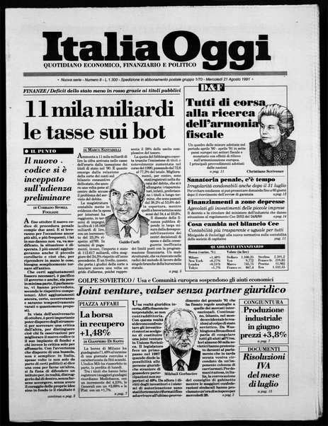 Italia oggi : quotidiano di economia finanza e politica